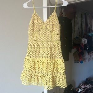 Lulus tiered yellow dress